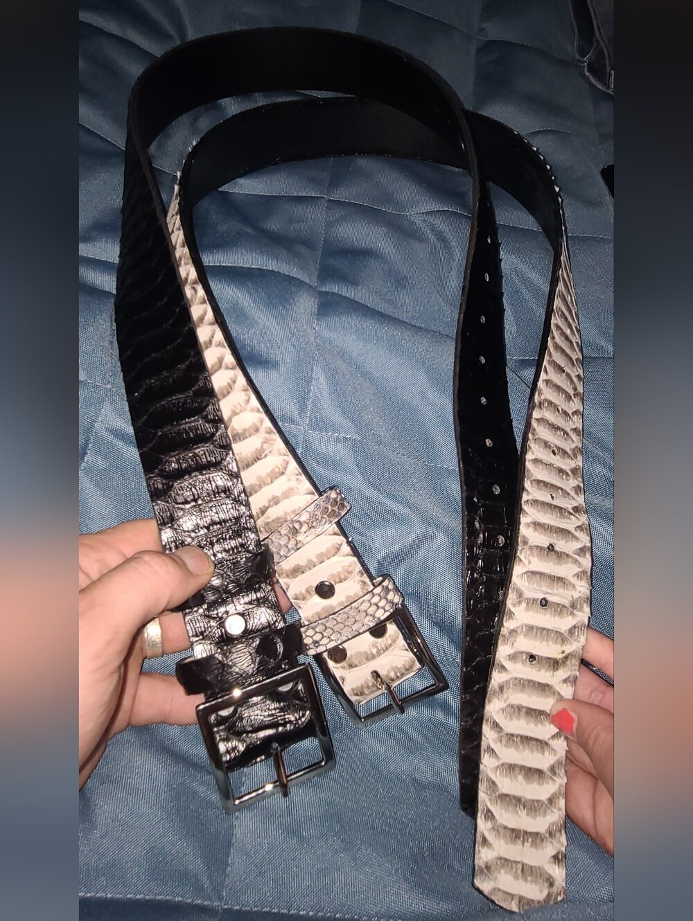 Unisex handmade python belly cut belts (any size & color) READ!!